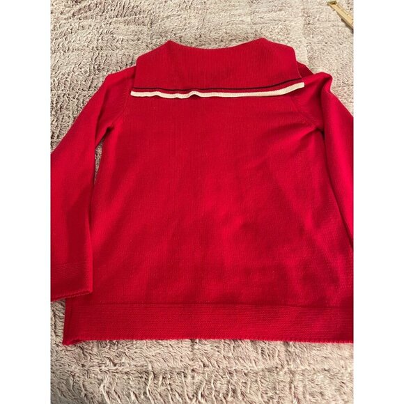 Red Villager Sport Nautical‎ Wheel Sweater Women's Sz M Cotton & Acrylic - Picture 13 of 16